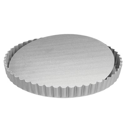 Samuel Groves Mermaid Silver Anodised Loose Based 18cm Fluted Flan Tin image(3)