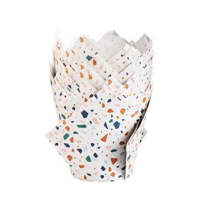 24 Terrazzo Pattern Paper Muffin Cases image(2)