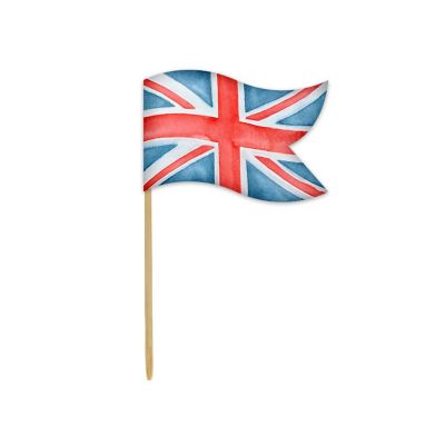 12 Union Jack Paper Flag Cupcake Toppers image(1)