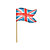 12 Union Jack Paper Flag Cupcake Toppers