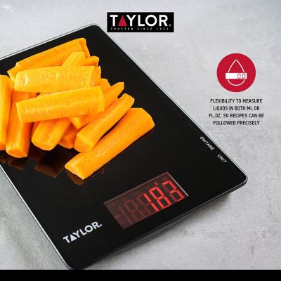 Taylor Pro Black Glass Digital 5Kg Kitchen Scale image(4)