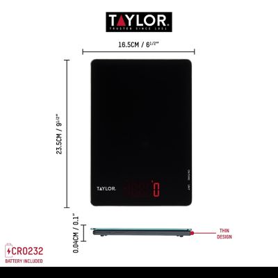 Taylor Pro Black Glass Digital 5Kg Kitchen Scale image(6)