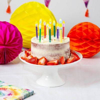 12 Talking Tables Rainbow Candles with Coloured Flames image(2)
