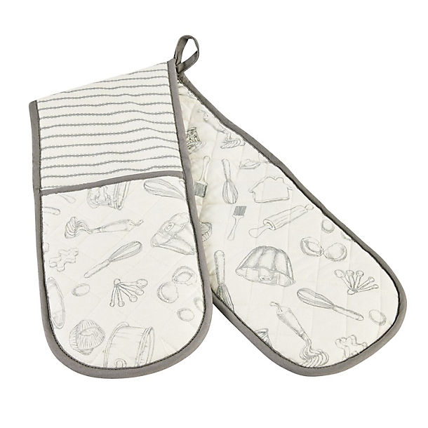 Lakeland Striped And Baking Print Double Oven Glove image(1)