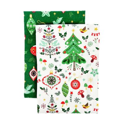 2 Lakeland Festive Joy Tea Towels Lakeland