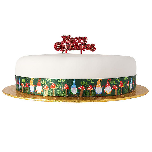 Gonk Cake Ribbon and Merry Christmas Cake Topper image()