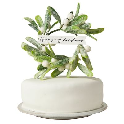 Merry Christmas Wreath Cake Topper Lakeland