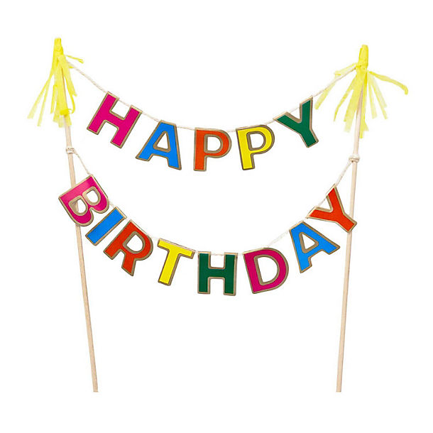 Happy Birthday Bunting Cake Decoration image(1)