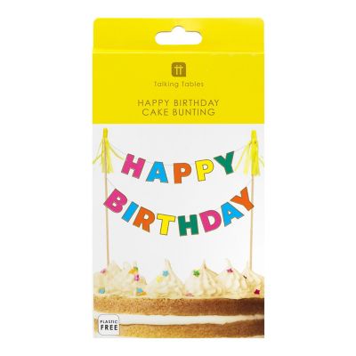Talking Tables Happy Birthday Bunting Cake Decoration image(2)