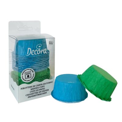 Decora Cupcake Cups Blue and Green - Pack of 25 image(1)
