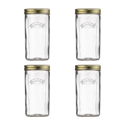 Kilner Wide Mouth Jars 1L – Set of 4