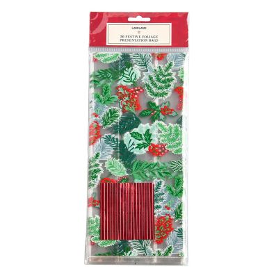 20 Festive Foliage Cello Presentation Bags image(6)