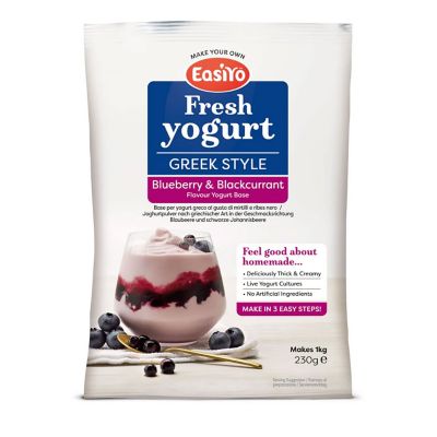 EasiYo Greek Style Blueberry & Blackcurrant Yogurt 230g  image(1)