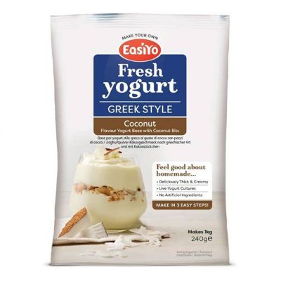 EasiYo Greek Style Coconut & Coconut Bits Yogurt 240g image(1)