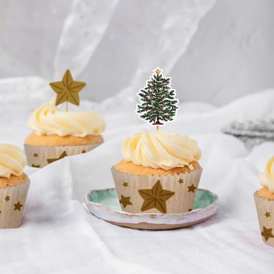 Christmas Tree Cupcake Cases and Toppers image(2)