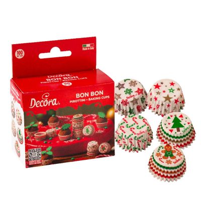 100 Decora Christmas Bon Bon Baking Cases  image(1)