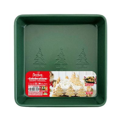 Decora Square Green Christmas Baking Tin 24cm image(3)