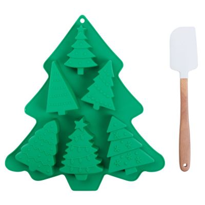 Lakeland Silicone Christmas Tree Mould and Spatula Set image(4)