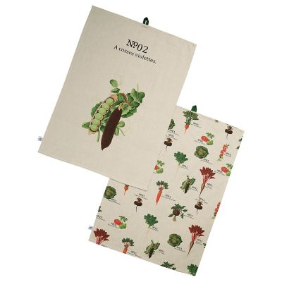 RHS Benary Vegetables 2 Tea Towels