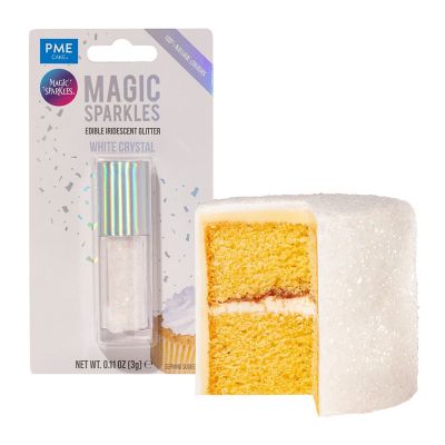 PME Magic Sparkles Edible Iridescent Glitter – White Crystal 3g image(3)