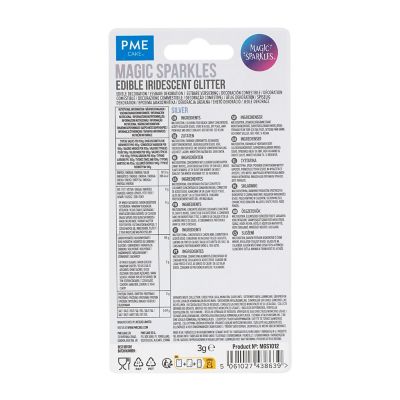 PME Magic Sparkles Edible Iridescent Glitter – Silver 3g image(7)