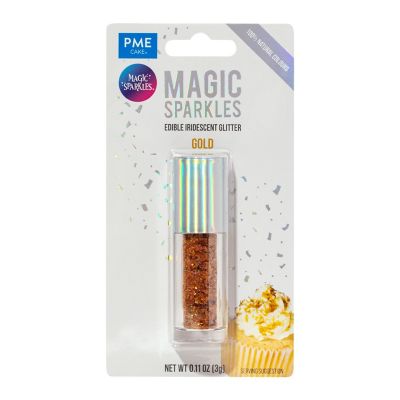 PME Magic Sparkles Edible Iridescent Glitter – Gold 3g