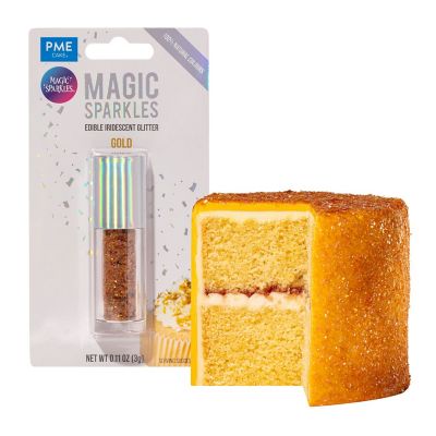 PME Magic Sparkles Edible Iridescent Glitter – Gold 3g image(3)