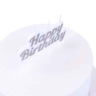 PME Happy Birthday Single Candle – Silver image(3)
