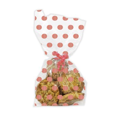 Rose Gold Polka Dot Cellophane Bags - Pack of 20 image(1)