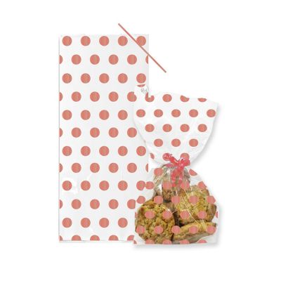 Rose Gold Polka Dot Cellophane Bags - Pack of 20 image(3)