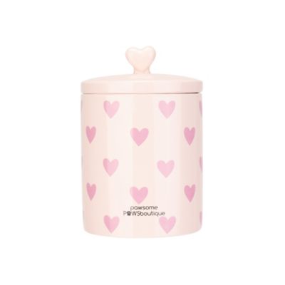 Pawsome Paws Ceramic Treat Jar - Pink