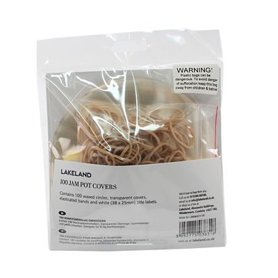 100 Jam Jar 1lb Covers, Waxed Circles, Bands & Labels  image(4)