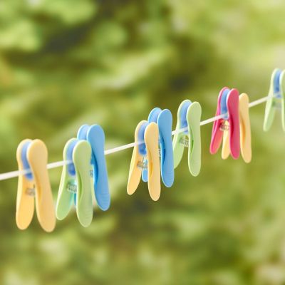 20 Soft Grip Clothes Pegs Pastel  image(6)