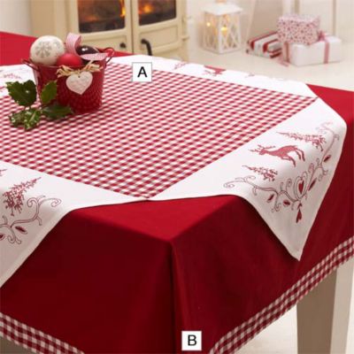 Christmas Check Overcloth image()