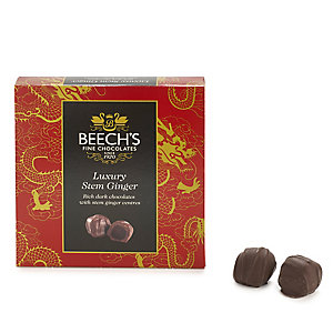 Beech's Box of Dark Chocolate Coated Stem Ginger 100g