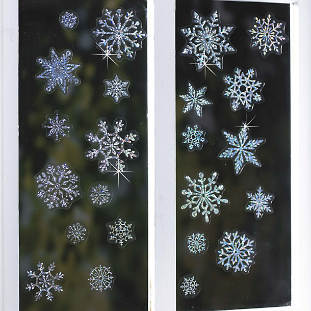 Sparkly Snowflake Window Decorations image(1)