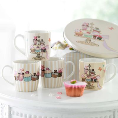 4 Cupcake Mugs in Tin image()