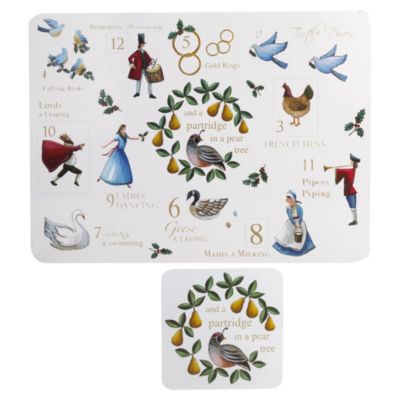 12 Days of Christmas Placemats & Coasters Lakeland