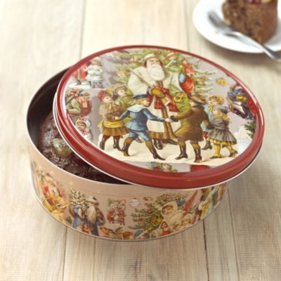 Christmas cake outlet tin