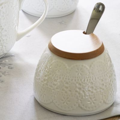 Vintage Teatime Porcelain Sugar Pot image(1)