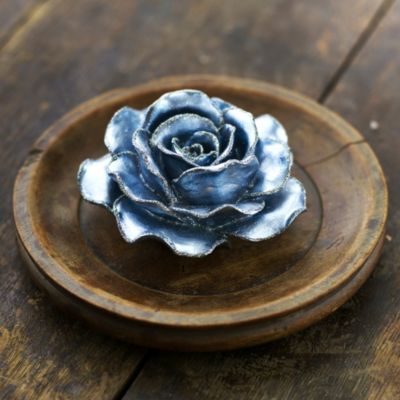 Teal Rose Sparkle Candle image()