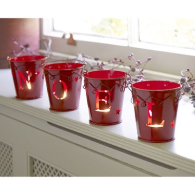 4 Noel Tealight Pails image()