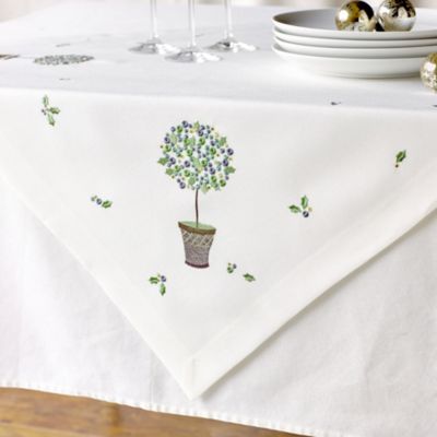 Teal Topiary Overcloth image()