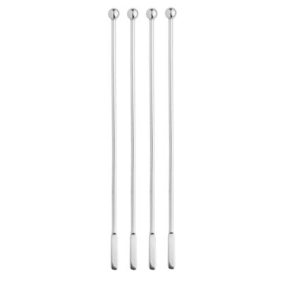 4 Stainless Steel Cocktail Stirrers Lakeland