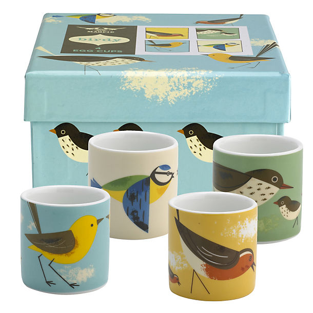 4 Magpie Birdy Egg Cups image()