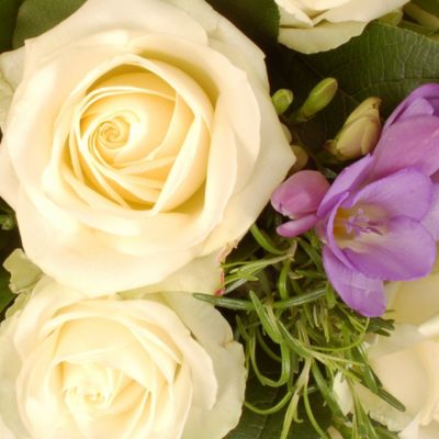 Rose and Freesia Bouquet with free express delivery image(2)