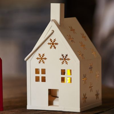 Christmas Cottage Lantern Cream image()