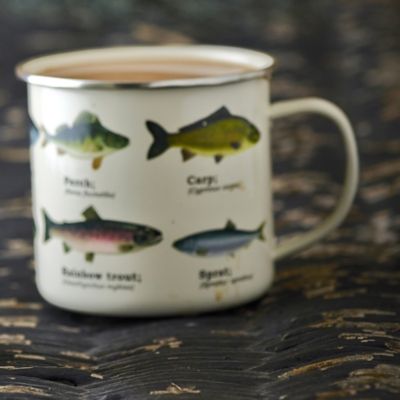 Gone Fishing Enamel Mug image()
