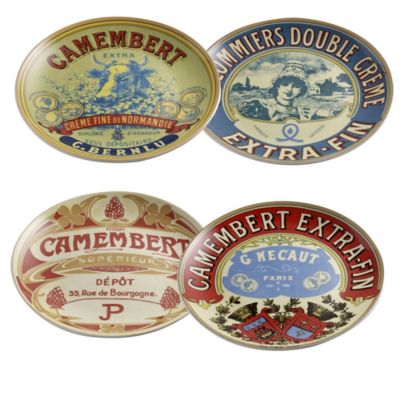 4 Camembert Cheese Serving Plates  image()