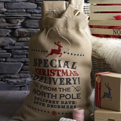 Festive Jute Gift Sack image(2)